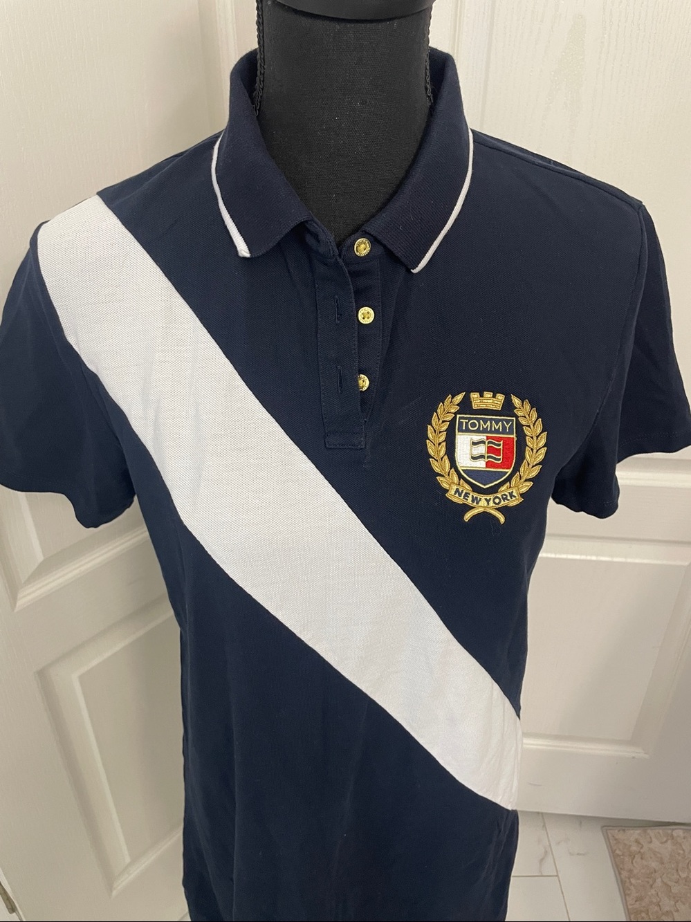 Tommy Hilfiger polo dress navy M preppy vacation travel - Picture 4 of 9